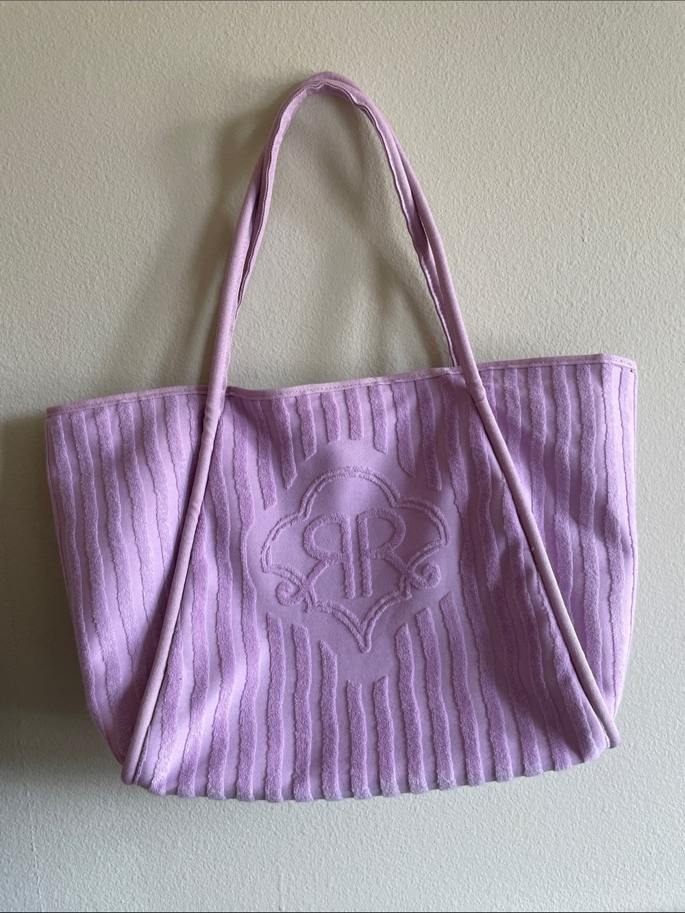 Roller Rabbit For Target Lavender Textured Stripe Tote